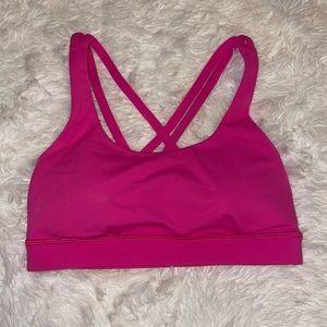 lululemon sonic pink energy bra *medium support, b-d cups